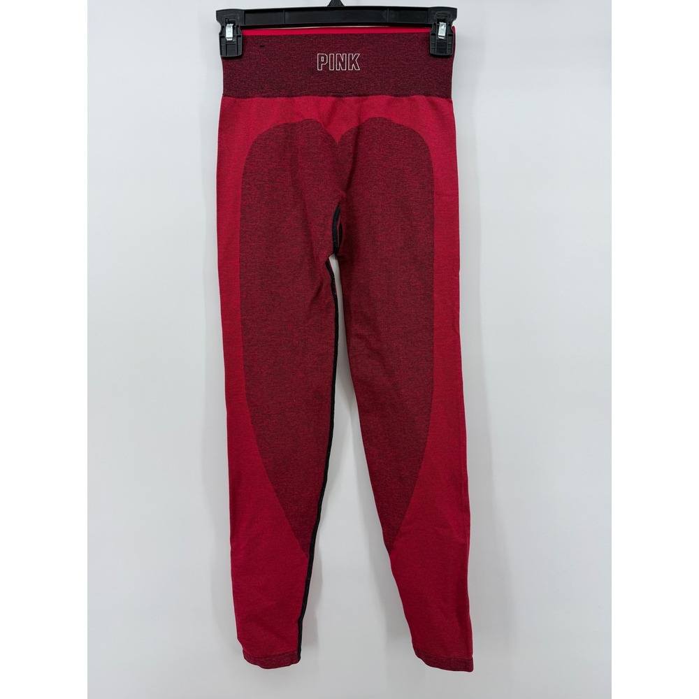 Victorias Secret PINK Seamless High Waist Heart Contour Leggings Red XS